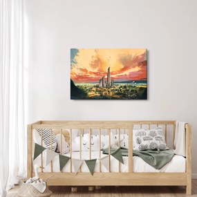 Obraz - Maľované mesto (90x60 cm)