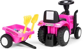 MULTISTORE Jazdítko traktor New Holland s príveskom, interaktívny volant so zvukmi, ružové 12m+