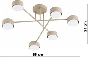 Brilagi - LED prisadené stropné svietidlo MONO 6xGX53/12W/230V béžové