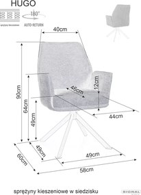 SI Stolička Hugo Brego tmavo šedá
