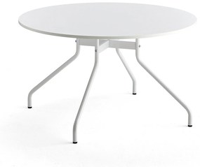 Stôl AROUND, Ø 1200 mm, biela, biela