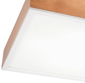 Stropné svietidlo OAK SQUARE 4xE27/15W/230V 48x48 cm dub/biela