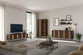 TV skrinka Flaro 184 cm s osvetlením - dub dunin