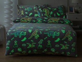 XPOSE® Mikroplyšové obliečky DINOSAURY Exclusive (svietiaci efekt)