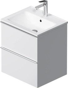 Skrinka s umývadlom 55 AM.PM Hit MTAFHX0552WG závesná, 2 zásuvky, lesklá biela