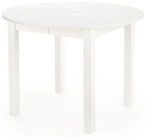 Rozkladací okrúhly stôl 102 Neryt - Biely