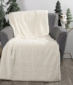 VIANOČNÁ DEKA BLINK3 150X200 CM KRÉMOVÁ