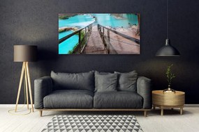 Obraz plexi Schody jazero architektúra 120x60 cm