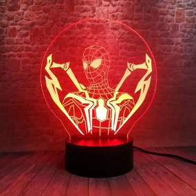 3Dmix 3DL-CRK015 – 3D LED nočná lampa - Spider-Man (Spiderman) (Crack základňa)