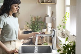 Hansgrohe Zesis M33, drezová batéria 160, s výsuvnou spŕškou, sBox lite, chrómová, HAN-74804000