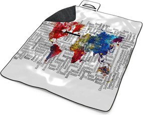 Sablio Plážová deka Názvy štátov: 200x140 cm