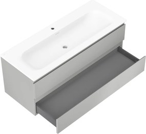 Mexen Orio, kúpeľňová skrinka 120 cm s umývadlom Vela, 2 zásuvky, šedá matná/biela matná, 91A10-12047-2-BFF62-W23M01