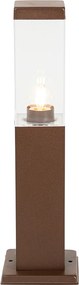Inteligentné vonkajšie stĺpikové svietidlo hrdzavo hnedé 45 cm vrátane P45 - Malios