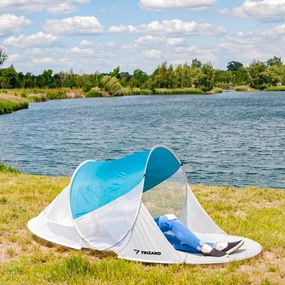 Plážový stan SUNSHADE 120x220 cm, modro-biely