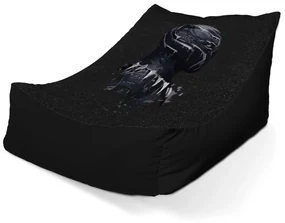 Sablio Sedací vak Lounge BLACK PANTHER z profilu Vesmír - 80 x 95 x 50 cm