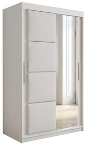 Skriňa Tapi 120 Biely/Biela ekokoža