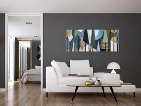 Obraz - Prírodná geometrická abstrakcia II. (120x50 cm)