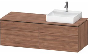 DURAVIT L-Cube závesná skrinka pod umývadlo na dosku (umývadlo vpravo), 4 zásuvky, 1420 x 550 x 482 mm, orech prírodný, LC4870R79790000