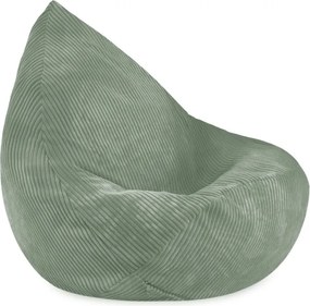 Sedací vak pre deti – zelený, prémiový manšestr