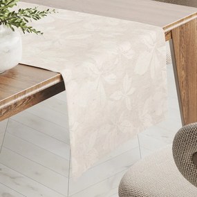 Biante Teflónový behúň na stôl TF-065 Listy na režnom 35x140 cm