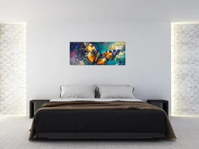 Obraz - Motýľ, olejomaľba (120x50 cm)