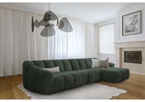 Tmavozelená rohová pohovka (pravý roh/s leňoškou) Shell – Miuform