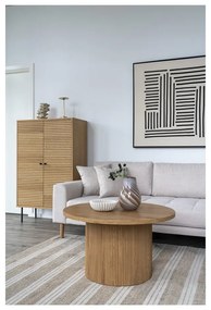 Okrúhly konferenčný stolík v dekore topoľa v prírodnej farbe ø 80 cm Boavista – House Nordic