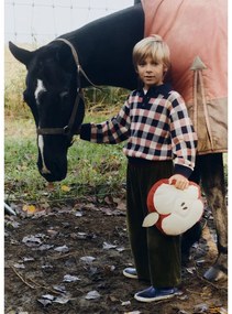 Bavlnený detský vankúšik ø 30 cm Apple – Lorena Canals