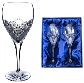 Onte Crystal Bohemia Crystal ručne brúsené poháre na červené víno Exclusive 420 ml 2KS