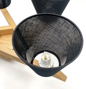 Brilagi - LED  Prisadený luster ANTHONY 5xE14/40W/230V dub/čierna