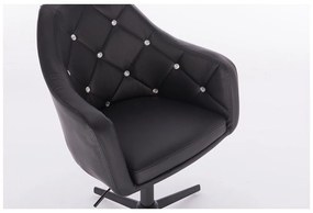 LuxuryForm DESIGN Kreslo ROMA na čiernom kríži - čierne