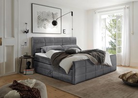 XXXLutz BOXSPRINGOVÁ POSTEĽ, 180/200 cm, tmavosivá MID.YOU - Online Only spálne - 002220045112