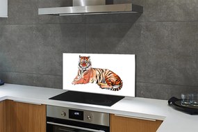 Nástenný panel  maľované tiger 125x50 cm
