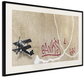 Artgeist Plagát - Biplane [Poster] Veľkosť: 30x20, Verzia: Čierny rám s passe-partout