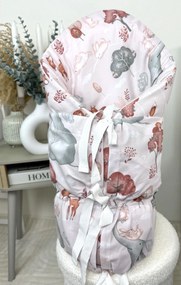 Obliečka na zavinovačku Zvieratkový svet ružová 73×73 cm – bavlnená obliečka na klasickú zavinovačku