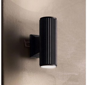 Ideal Lux - Vonkajšie nástenné svietidlo BASE 2xGU10/28W/230V IP44 čierna