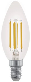 EGLO Filamentová stmievateľná LED žiarovka, E14, C35, 4W, 350lm, 2700K, teplá biela