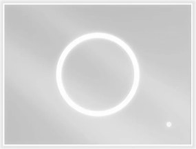 Mexen Koga, LED kúpeľňové zrkadlo s podsvietením 80 x 60 cm, 6000K, ochrana proti zahmlievaniu, 9821-080-060-611-00