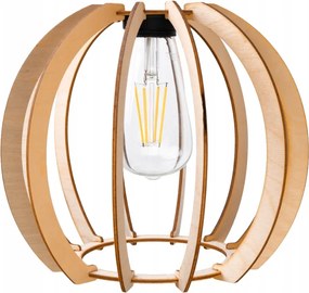 Závesná lampa na strop LOFT 4x veľká drevená guľa