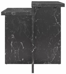 Čierny konferenčný stolík v dekore mramoru 56x56 cm Brielle – CosmoLiving by Cosmopolitan