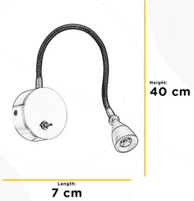 ONLI - LED Flexibilná lampička LEXI LED/1W/230V 4000K chróm