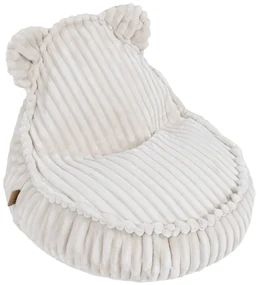 MeowBaby® Churros Kids sedací vak s uškami, Cotton Candy White
