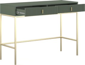 Toaletní stolek Maggiore 104 cm zelený/zlatý