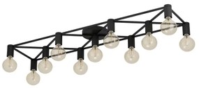 Eglo 43722 - Stropné svietidlo SPEKE 11xE27/40W/230V čierna