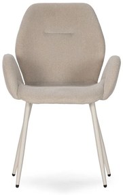 Béžové čalúnené jedálenské kreslá v súprave 2 ks Ansu – Marckeric