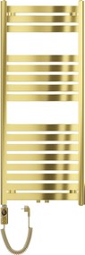 Mexen Uran, elektrické vykurovacie teleso 1200 x 500 mm, 600 W, zlatá lesklá, W105-1200-500-2600-50