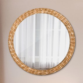 Okrúhle ozdobné zrkadlo Trstina fi 90 cm
