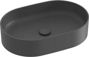 Umývadlo na dosku Ravak Ceramic Slim 55x37 cm antracit bez prepadu XJX03155000
