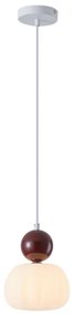 Luster na lanku 1xG9/7W/230V biela/hnedá
