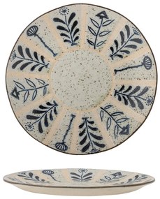 Tanier z kameniny vo svetlomodrej a krémovej farbe ø 21 cm Leonie – Bloomingville